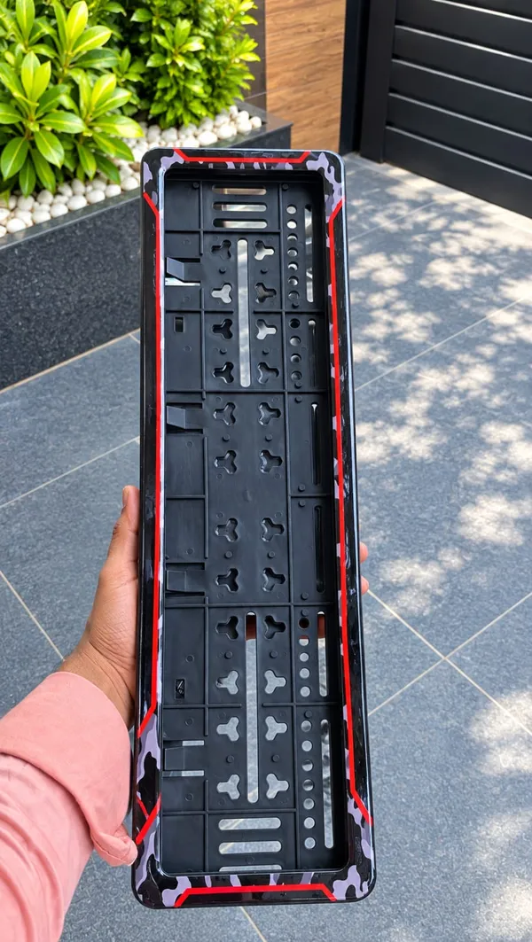 Black_And_Red_Plastic_Car_Number_Plate_Holder_Set_Of_2