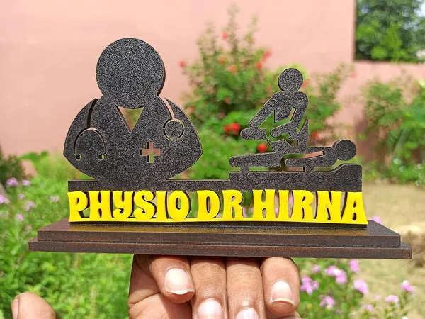 Personalized_7_Inch_Physiotherapist_Caricature_Nameplate_with_Stand_|_Custom_Physiotherapy_Gift_for_Any_Profession_|_Double-Layer_Laminated_MDF_Wood_Showpiece_with_Glossy_Finish_&_Acrylic_Name_Letters_|_Unique_Gift_for_Men_&_Women