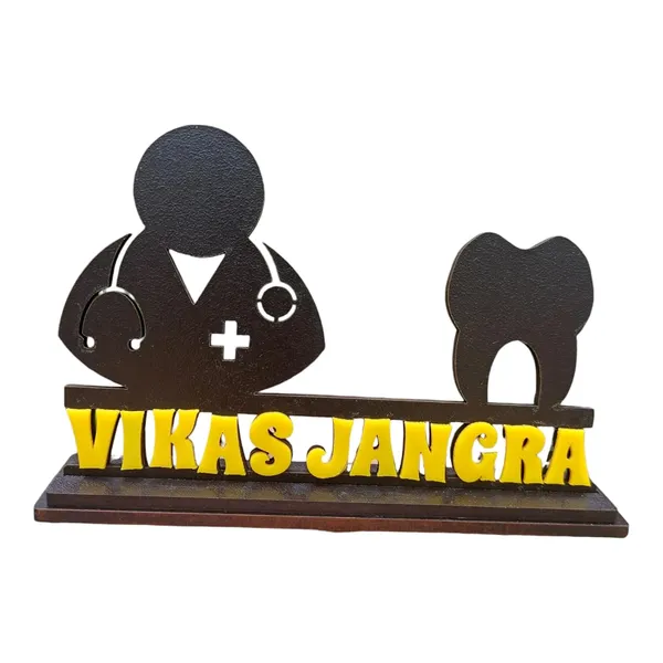 Personalized_Doctor_&_Dentist_Nameplate_|_Custom_2D_MDF_Medical_Caricature_with_Acrylic_Name_|_Glossy_Double-Layer_Laminated_MDF_with_Stand_|_Unique_Medical_Gift_for_Men_&_Women