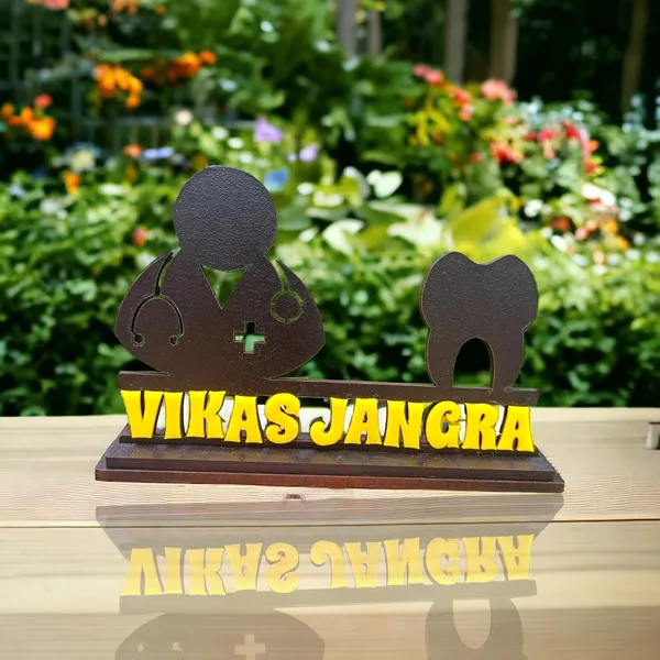 Personalized_Doctor_&_Dentist_Nameplate_|_Custom_2D_MDF_Medical_Caricature_with_Acrylic_Name_|_Glossy_Double-Layer_Laminated_MDF_with_Stand_|_Unique_Medical_Gift_for_Men_&_Women