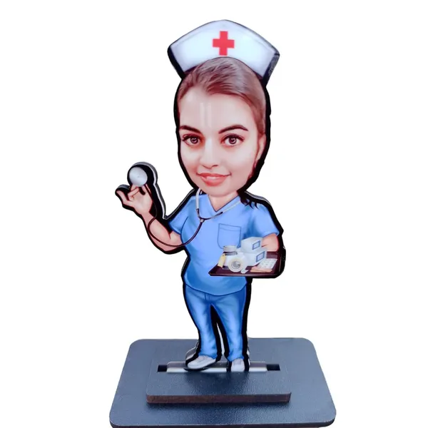 Personalized_Doctor_Caricature_with_Stand,_7_Inch_Custom_2D_Wooden_Figurine_with_Acrylic_Nameplate,_Double_Layer_Glossy_Laminated_MDF_Gift_for_Male_&_Female_Doctors,_Surgeon,_Dentist,_Cardiologist_&_Any_Profession