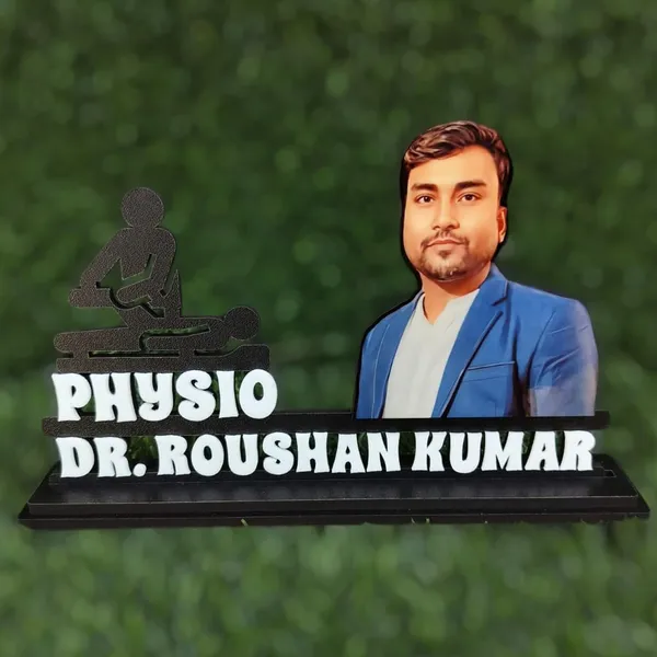 Personalized_Physiotherapist_Caricature_Stand_with_Name_|_Custom_2D_Wooden_MDF_Doctor_Gift_|_Double-Layer_Laminated_MDF_with_Glossy_Finish_|_Gift_for_Men_&_Women