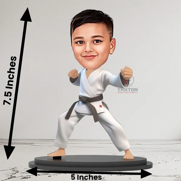 Personalized_2D_Karate_Caricature_with_Name_|_Custom_Martial_Arts_Wooden_Standee_|_Double_Layer_Laminated_MDF_with_Glossy_Finish_|_Unique_Gift_for_Boys,_Girls,_Men_&_Women