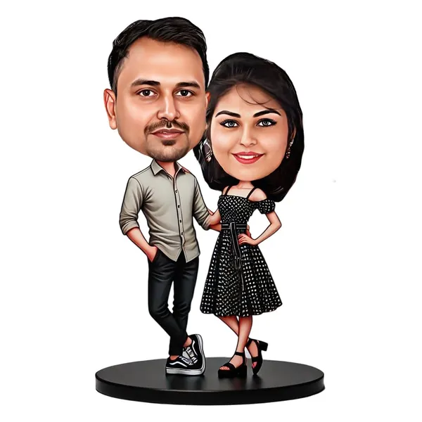 Personalized_7_Inch_Couple_Caricature_with_Stand_for_Any_Profession_|_Custom_Photo_Cartoon_Figurine_for_Husband,_Wife_&_Couples_|_Double-Layer_Laminated_MDF_Wood,_Glossy_Finish_&_Acrylic_Name_Letters_|_Unique_Gift_for_Men_&_Women