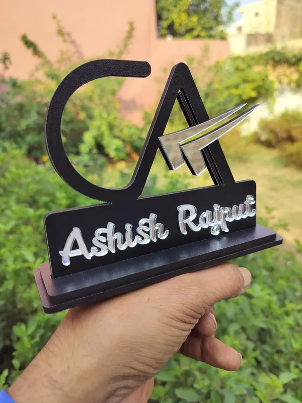 Customized_7_Inch_CA_Logo_Name_Plate_Stand_for_Any_Profession_|_Personalized_Acrylic_Name_Showpiece_|_Double_Layer_Laminated_MDF_with_Glossy_Finish_|_Custom_Desk_Décor_Gift_for_Men_&_Women