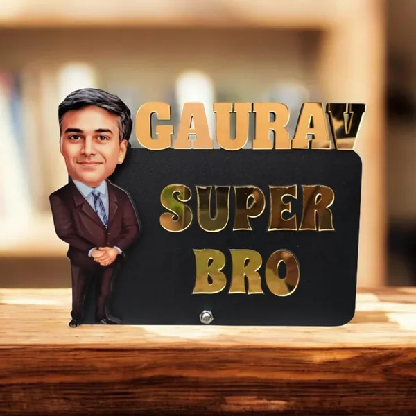 Personalized_7_Inch_Caricature_Name_Plate_with_Stand_for_Any_Profession_|_Custom_Photo_Cartoon_Figurine_with_Acrylic_Name_Letters_|_Double-Layer_Laminated_MDF_Wood,_Glossy_Finish_|_Unique_Gift_for_Men_&_Women,_Brother_&_Friends