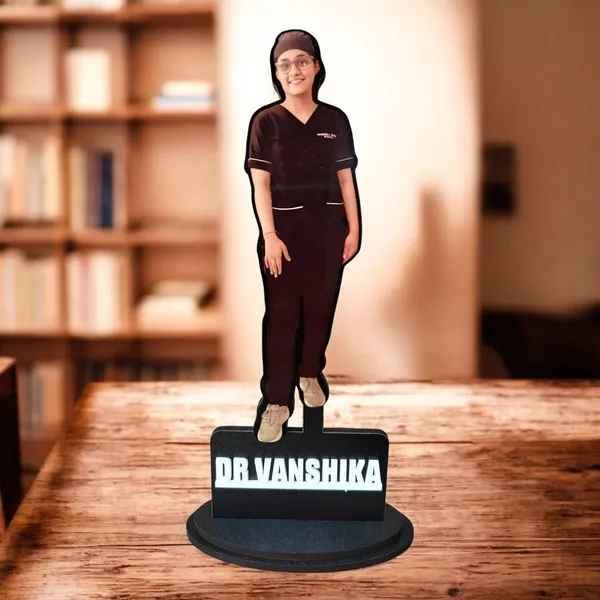 Personalized_Doctor_2D_Photo_Caricature_Standee_with_Custom_Name_|_Double_Layer_Laminated_MDF_Wooden_Showpiece_|_Glossy_Finish_Medical_Gift_for_Men_&_Women