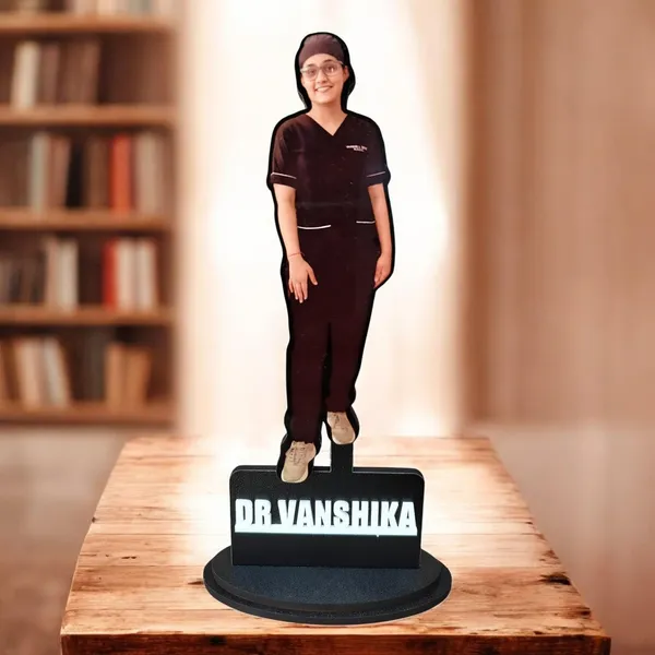 Personalized_Doctor_2D_Photo_Caricature_Standee_with_Custom_Name_|_Double_Layer_Laminated_MDF_Wooden_Showpiece_|_Glossy_Finish_Medical_Gift_for_Men_&_Women
