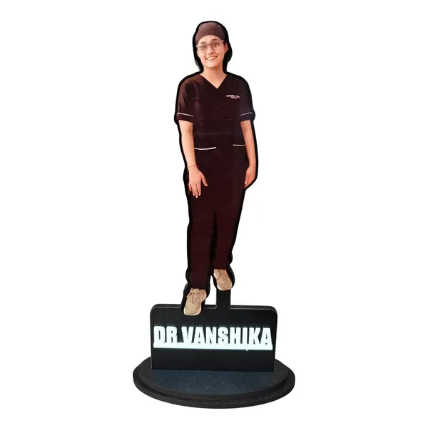 Personalized_Doctor_2D_Photo_Caricature_Standee_with_Custom_Name_|_Double_Layer_Laminated_MDF_Wooden_Showpiece_|_Glossy_Finish_Medical_Gift_for_Men_&_Women