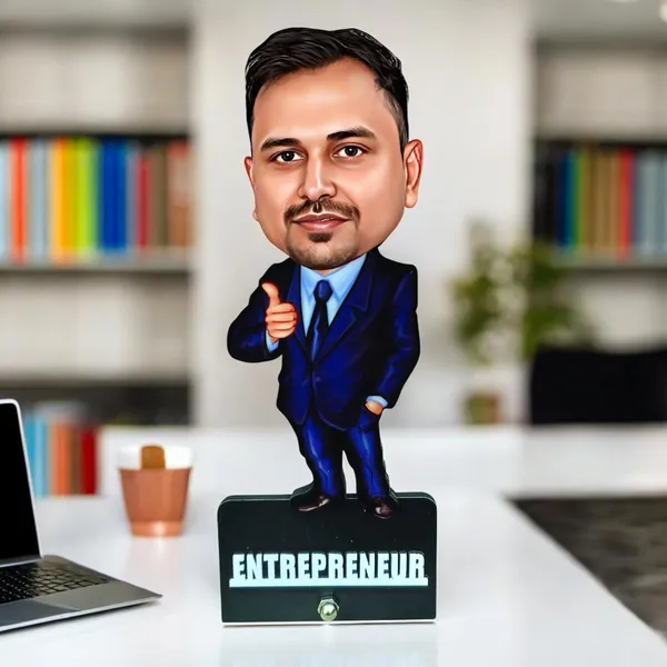 7_Inch_Personalized_3D_Caricature_with_Acrylic_Name_|_Custom_Formal_Coat_Pant_Suit_Bobblehead_for_Men_&_Women_|_Double_Layer_Laminated_MDF_with_Stand_|_Gift_for_Any_Profession