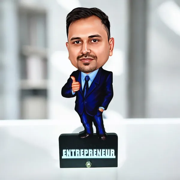 7_Inch_Personalized_3D_Caricature_with_Acrylic_Name_|_Custom_Formal_Coat_Pant_Suit_Bobblehead_for_Men_&_Women_|_Double_Layer_Laminated_MDF_with_Stand_|_Gift_for_Any_Profession