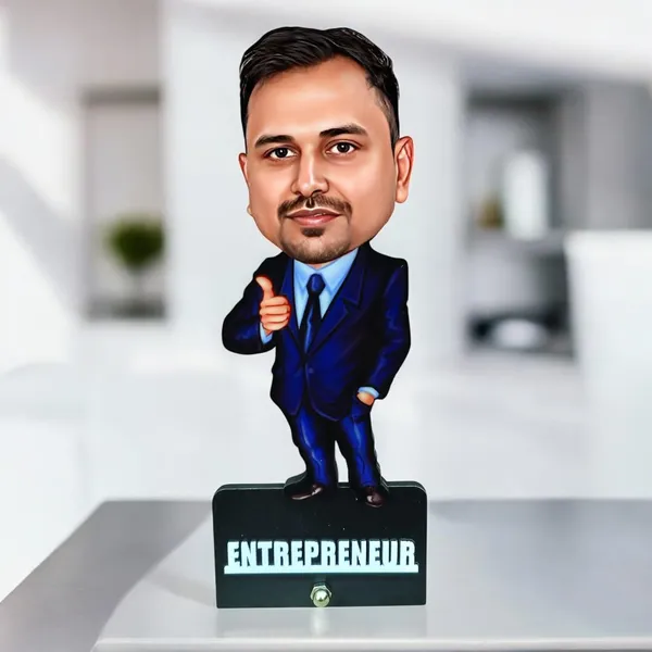 7_Inch_Personalized_3D_Caricature_with_Acrylic_Name_|_Custom_Formal_Coat_Pant_Suit_Bobblehead_for_Men_&_Women_|_Double_Layer_Laminated_MDF_with_Stand_|_Gift_for_Any_Profession
