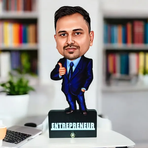 7_Inch_Personalized_3D_Caricature_with_Acrylic_Name_|_Custom_Formal_Coat_Pant_Suit_Bobblehead_for_Men_&_Women_|_Double_Layer_Laminated_MDF_with_Stand_|_Gift_for_Any_Profession