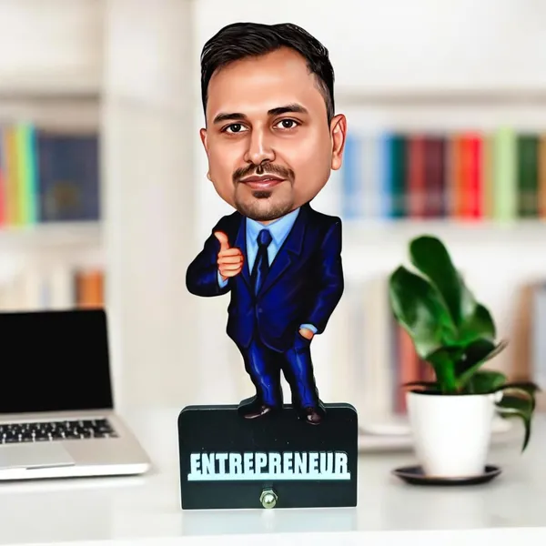 7_Inch_Personalized_3D_Caricature_with_Acrylic_Name_|_Custom_Formal_Coat_Pant_Suit_Bobblehead_for_Men_&_Women_|_Double_Layer_Laminated_MDF_with_Stand_|_Gift_for_Any_Profession