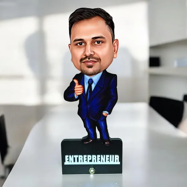 7_Inch_Personalized_3D_Caricature_with_Acrylic_Name_|_Custom_Formal_Coat_Pant_Suit_Bobblehead_for_Men_&_Women_|_Double_Layer_Laminated_MDF_with_Stand_|_Gift_for_Any_Profession