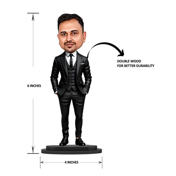 7_Inch_Personalized_3D_Caricature_with_Acrylic_Name_|_Custom_Formal_Coat_Pant_Suit_for_Men_&_Women_|_Double_Layer_Laminated_MDF_with_Stand_|_Gift_for_Any_Profession