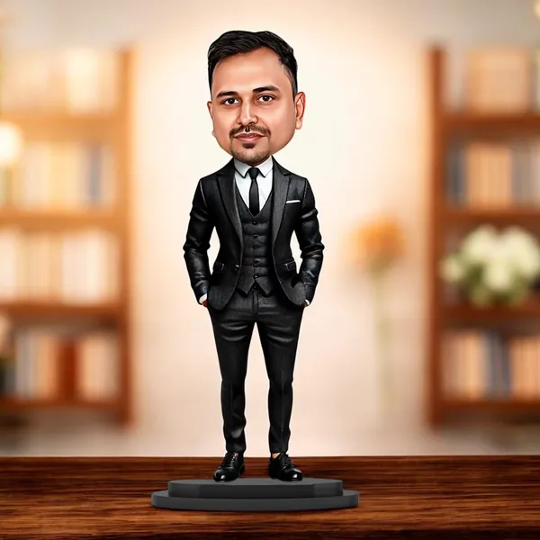 7_Inch_Personalized_3D_Caricature_with_Acrylic_Name_|_Custom_Formal_Coat_Pant_Suit_for_Men_&_Women_|_Double_Layer_Laminated_MDF_with_Stand_|_Gift_for_Any_Profession