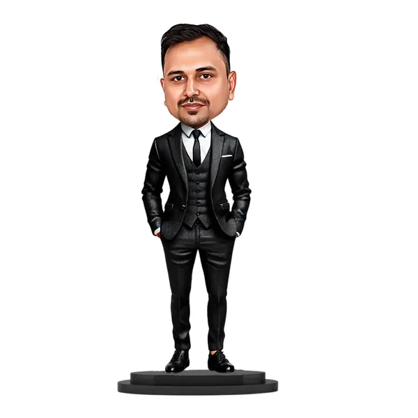 7_Inch_Personalized_3D_Caricature_with_Acrylic_Name_|_Custom_Formal_Coat_Pant_Suit_for_Men_&_Women_|_Double_Layer_Laminated_MDF_with_Stand_|_Gift_for_Any_Profession