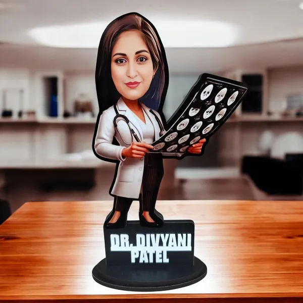 Personalized_Doctor_Caricature_Stand_with_Name_|_Custom_Medical_Profession_Figurine_from_Single_Photo_|_Heart_Specialist,_Radiologist,_Surgeon_&_Physician_|_Double-Layer_Wooden_Stand_with_Laminated_MDF_Base_&_Acrylic_Letters_|_Glossy_Finish_Gift