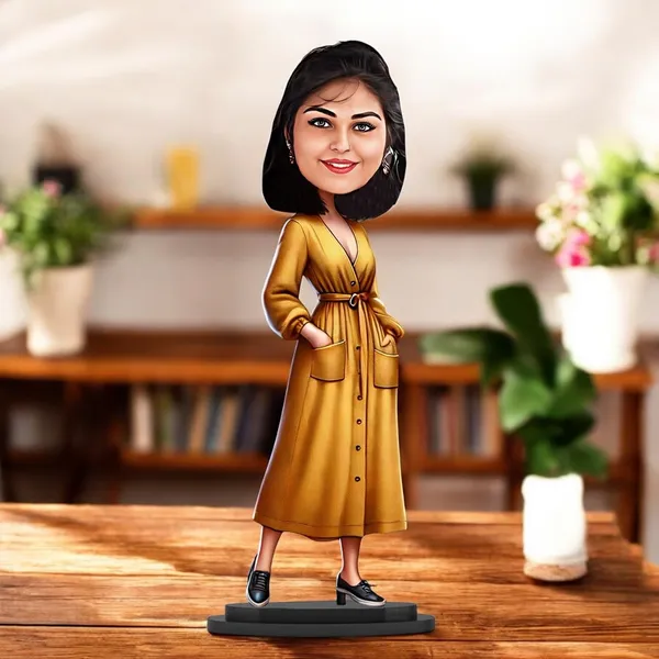 Personalized_7_Inch_Female_Caricature_Showpiece_for_Any_Profession_|_Custom_Photo_Figurine_with_Double-Layer_Laminated_MDF,_Glossy_Finish,_Acrylic_Name_&_Stand_|_Unique_Gift_for_Men_&_Women