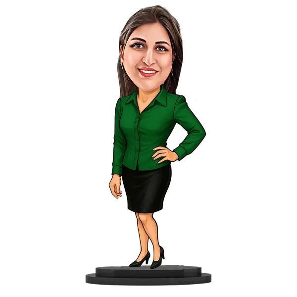 Customized_2D_Caricature_with_Name_|_7_Inch_Personalized_MDF_Photo_Standee_with_Glossy_Finish_|_Custom_Male_&_Female_Caricature_Gift_for_Any_Profession
