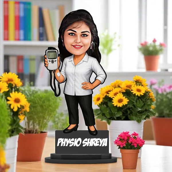 Customized_2D_Wooden_Profession_Caricature_with_Personalized_Acrylic_Name,_Laminated_MDF_Base_&_Stand_–_7_Inch_Custom_Gift_for_Men_&_Women
