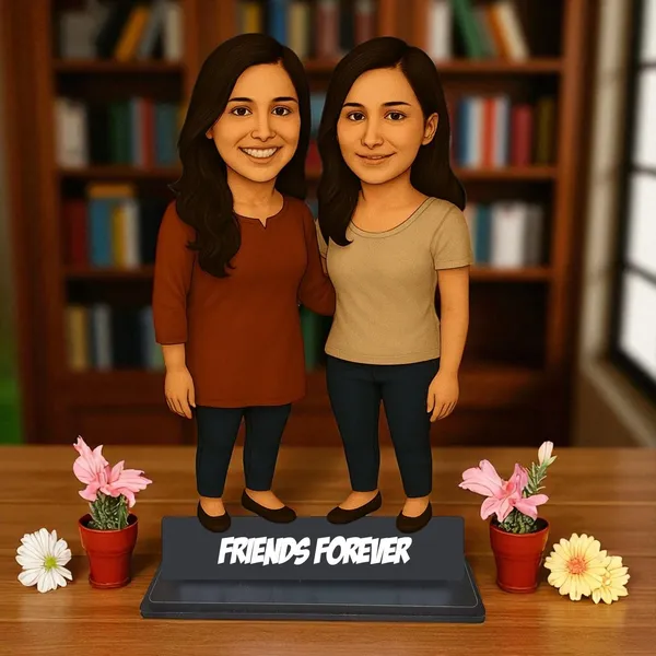 Personalized_Best_Friends_Caricature_Cutout_with_Acrylic_Name_|_Custom_Two-Person_Photo_Caricature_|_Glossy_Double-Layer_Laminated_MDF_with_Stand_|_Unique_Gift_for_Best_Friends,_Couples_&_Family
