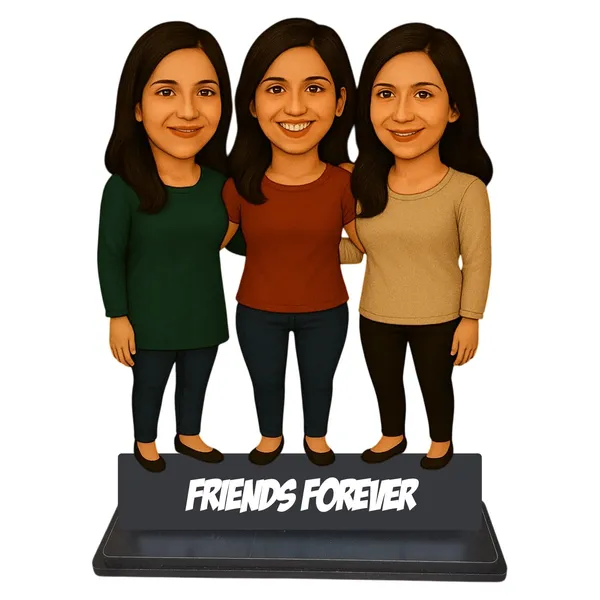 Personalized_2D_Friends_Caricature_with_Name_|_7_Inch_Custom_Couple_of_Friends_Gift_|_Double-Layer_Glossy_Laminated_MDF_with_Acrylic_Name_|_Any_Profession,_Male_&_Female