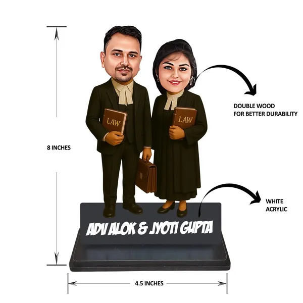 Personalized_Lawyer_Couple_Caricature_Standee,_Custom_Advocate_Gift_for_Men_&_Women,_2D_Laminated_MDF_Wooden_Stand_with_Acrylic_Name,_Double_Layer_Glossy_Finish,_Unique_Gift_for_Lawyers