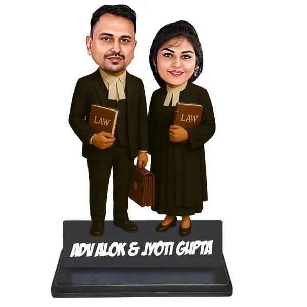 Personalized_Lawyer_Couple_Caricature_Standee,_Custom_Advocate_Gift_for_Men_&_Women,_2D_Laminated_MDF_Wooden_Stand_with_Acrylic_Name,_Double_Layer_Glossy_Finish,_Unique_Gift_for_Lawyers