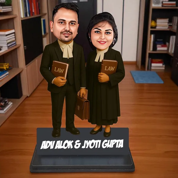 Personalized_Lawyer_Couple_Caricature_Standee,_Custom_Advocate_Gift_for_Men_&_Women,_2D_Laminated_MDF_Wooden_Stand_with_Acrylic_Name,_Double_Layer_Glossy_Finish,_Unique_Gift_for_Lawyers