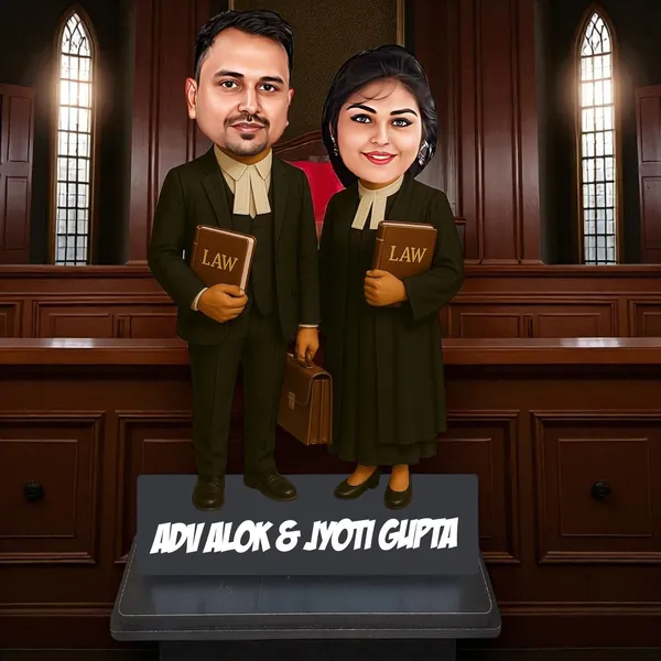 Personalized_Lawyer_Couple_Caricature_Standee,_Custom_Advocate_Gift_for_Men_&_Women,_2D_Laminated_MDF_Wooden_Stand_with_Acrylic_Name,_Double_Layer_Glossy_Finish,_Unique_Gift_for_Lawyers