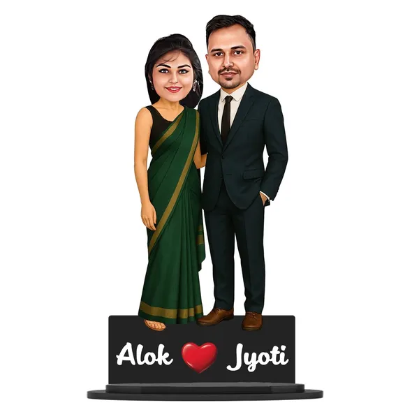 Personalized_Couple_Caricature_Photo_Stand_with_Acrylic_Name_Letters_|_Double-Layer_Laminated_MDF_|_Custom_Wedding,_Anniversary_&_Valentine’s_Day_Gift_for_Him_&_Her_|_7_Inch