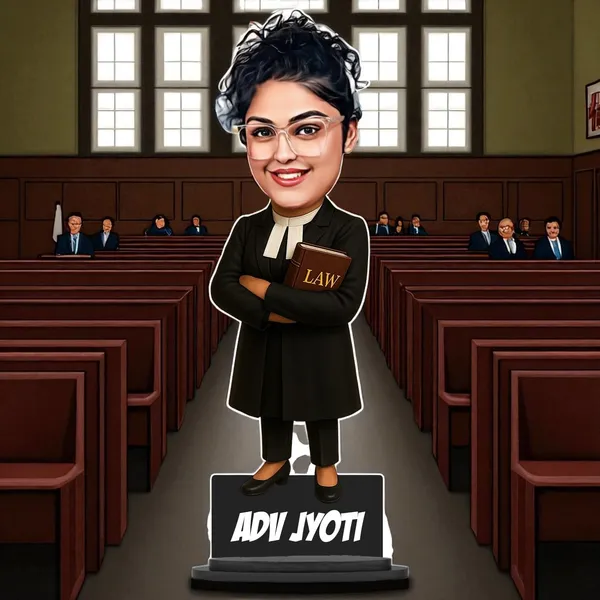 Personalized_2D_Female_Lawyer_Caricature_Standee_with_Custom_Name_|_Double-Layer_Laminated_MDF_Wooden_Stand_|_Glossy_Finish_|_Advocate_Gift_for_Men_&_Women
