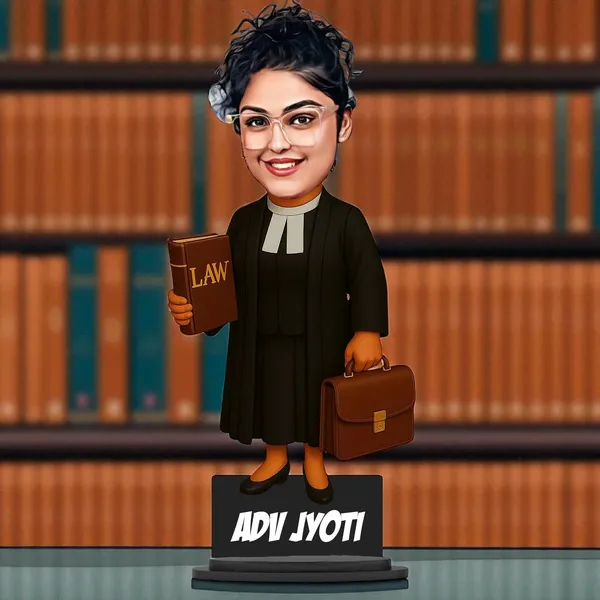 Personalized_Lady_Lawyer_Caricature_Cutout_with_Acrylic_Name_|_Custom_2D_MDF_Advocate_Gift_for_Women_&_Men_|_Glossy_Double-Layer_Laminated_MDF_with_Stand_|_Birthday_&_Professional_Gift