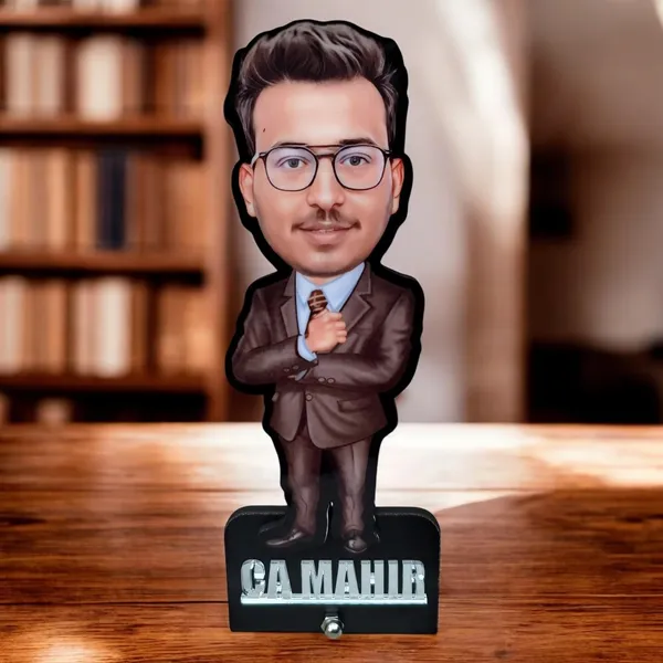 Personalized_3D_Caricature_Stand_with_Name_|_Custom_Profession_Figurine_from_Single_Photo_|_Double-Layer_Wooden_Stand_with_Laminated_MDF_Base_&_Acrylic_Letters_|_Glossy_Finish_|_Gift_for_Men_&_Women