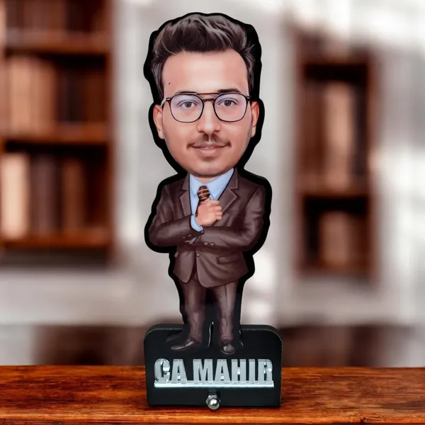 Personalized_3D_Caricature_Stand_with_Name_|_Custom_Profession_Figurine_from_Single_Photo_|_Double-Layer_Wooden_Stand_with_Laminated_MDF_Base_&_Acrylic_Letters_|_Glossy_Finish_|_Gift_for_Men_&_Women