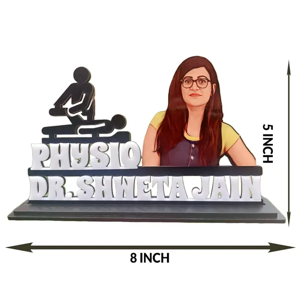 Personalized_Physiotherapist_Name_Plate_8_x_5_Inch_|_Custom_Doctor_Name_Sign_with_Photo_&_3D_Acrylic_Lettering_|_Professional_Desk_Nameplate_Gift_for_Men_&_Women