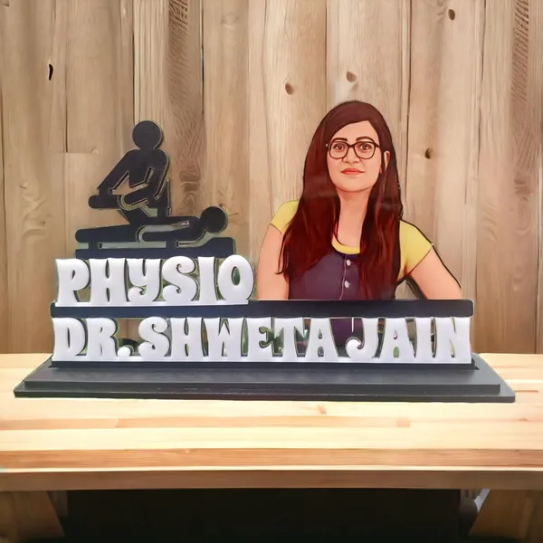 Personalized_Physiotherapist_Name_Plate_8_x_5_Inch_|_Custom_Doctor_Name_Sign_with_Photo_&_3D_Acrylic_Lettering_|_Professional_Desk_Nameplate_Gift_for_Men_&_Women