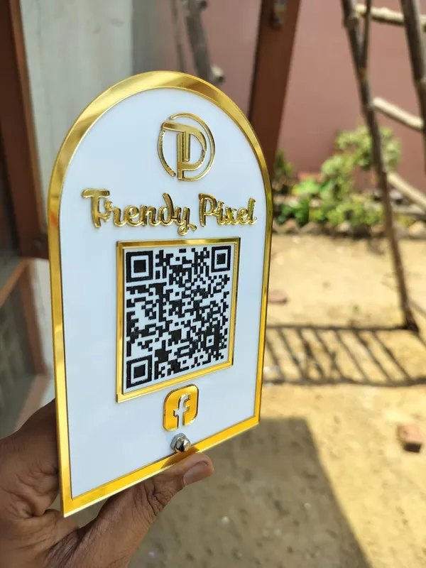 Customized_QR_Code_Acrylic_Standee_6_x_4_Inch_|_Golden_Acrylic_Social_Media_QR_Code_Display_|_Personalized_Business_Branding_Sign_for_Shops,_Cafes_&_Offices