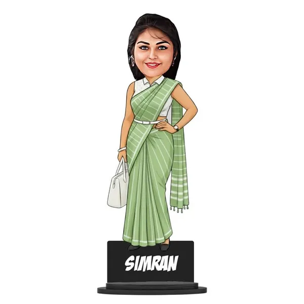 Personalized_2D_Female_Caricature_Standee_with_Custom_Name_|_Double-Layer_Laminated_MDF_Wooden_Stand_|_Glossy_Finish_|_Custom_Gift_for_Men_&_Women