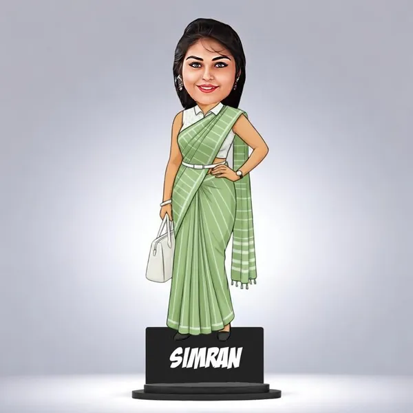 Personalized_2D_Female_Caricature_Standee_with_Custom_Name_|_Double-Layer_Laminated_MDF_Wooden_Stand_|_Glossy_Finish_|_Custom_Gift_for_Men_&_Women