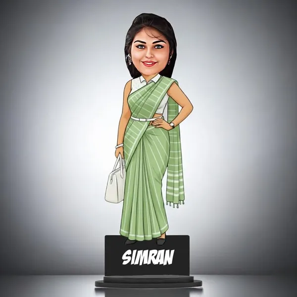 Personalized_2D_Female_Caricature_Standee_with_Custom_Name_|_Double-Layer_Laminated_MDF_Wooden_Stand_|_Glossy_Finish_|_Custom_Gift_for_Men_&_Women