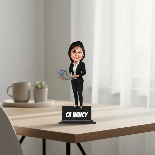 Personalized_CA_Girl_Caricature_Cutout_with_Acrylic_Name_|_Custom_Chartered_Accountant_2D_MDF_Caricature_|_Glossy_Double-Layer_Laminated_MDF_with_Stand_|_Unique_Gift_for_Men_&_Women
