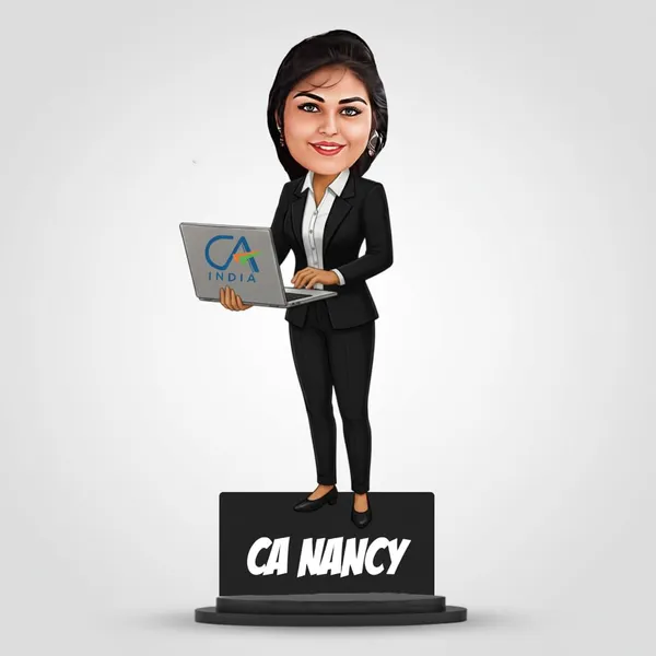 Personalized_CA_Girl_Caricature_Cutout_with_Acrylic_Name_|_Custom_Chartered_Accountant_2D_MDF_Caricature_|_Glossy_Double-Layer_Laminated_MDF_with_Stand_|_Unique_Gift_for_Men_&_Women