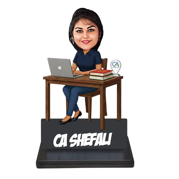 Personalized_7_Inch_CA_Caricature_with_Desk_Setup_&_Stand_for_Any_Profession_|_Custom_Photo_Cartoon_Figurine_with_Acrylic_Name_Letters_|_Double-Layer_Laminated_MDF_Wood,_Glossy_Finish_|_Unique_Gift_for_Men_&_Women,_Chartered_Accountants_&_Professionals