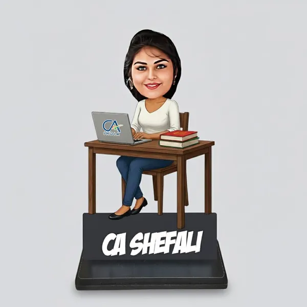 Customized_2D_Wooden_Caricature_with_Acrylic_Name_|_7_Inch_Personalized_Profession_Caricature_Standee_for_Men_&_Women_|_Glossy_MDF_Gift