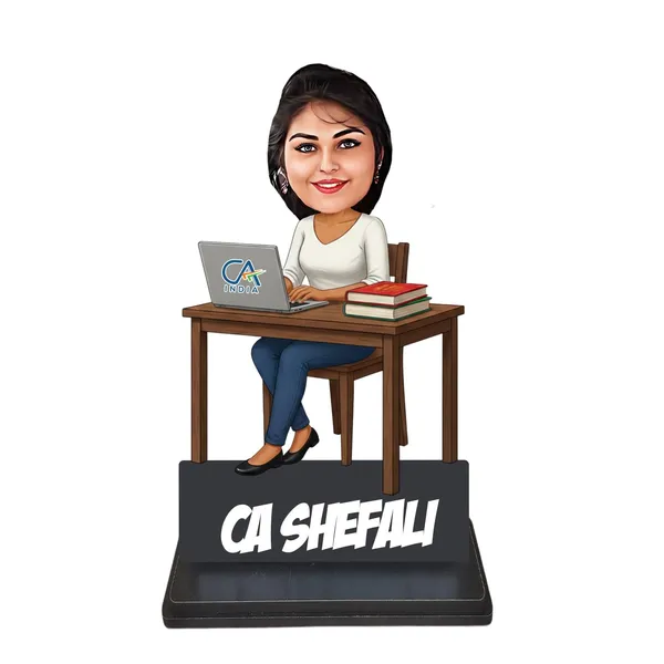 Customized_2D_Wooden_Caricature_with_Acrylic_Name_|_7_Inch_Personalized_Profession_Caricature_Standee_for_Men_&_Women_|_Glossy_MDF_Gift