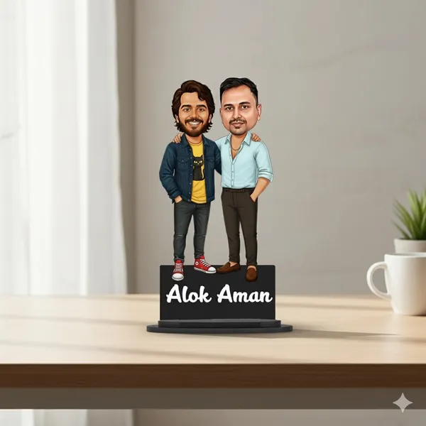Personalized_7_Inch_Couple_&_Best_Friends_Caricature_with_Stand_for_Any_Profession_|_Custom_Photo_Cartoon_Figurine_for_Two_People_|_Double-Layer_Laminated_MDF_Wood,_Glossy_Finish_&_Acrylic_Name_Letters_|_Unique_Gift_for_Men_&_Women
