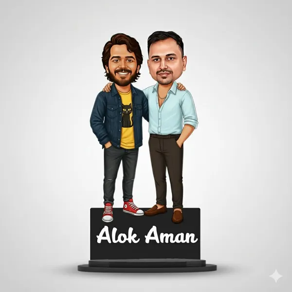 Personalized_7_Inch_Couple_&_Best_Friends_Caricature_with_Stand_for_Any_Profession_|_Custom_Photo_Cartoon_Figurine_for_Two_People_|_Double-Layer_Laminated_MDF_Wood,_Glossy_Finish_&_Acrylic_Name_Letters_|_Unique_Gift_for_Men_&_Women